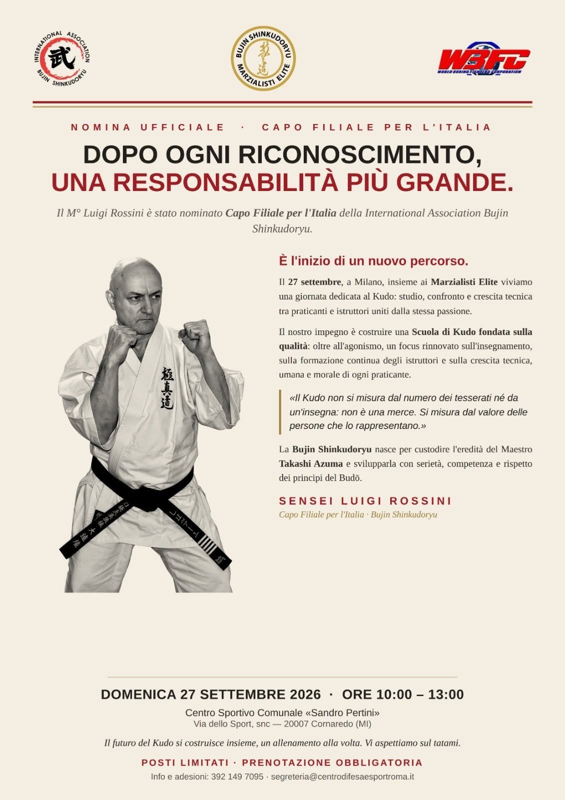 Dopo ogni riconoscimento arriva una responsabilità piu’ grande